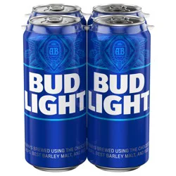 Bud Light Beer, 4 Pack 16 fl. oz. Cans