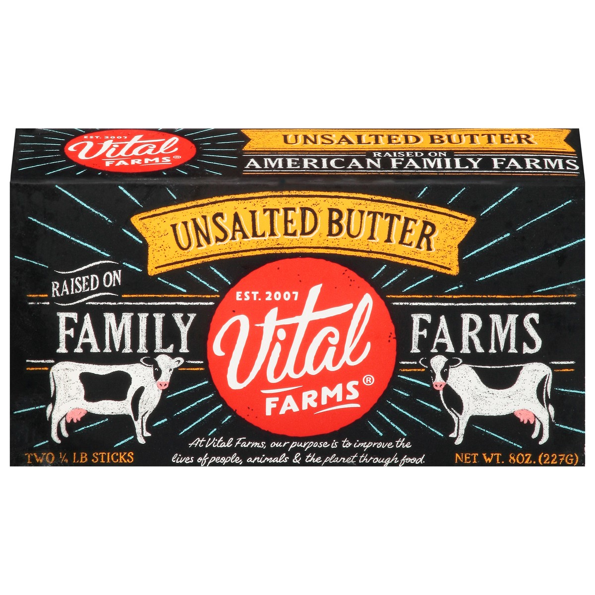 slide 1 of 4, Vital Farms Unsalted Pasture-Raised Butter, 8 oz