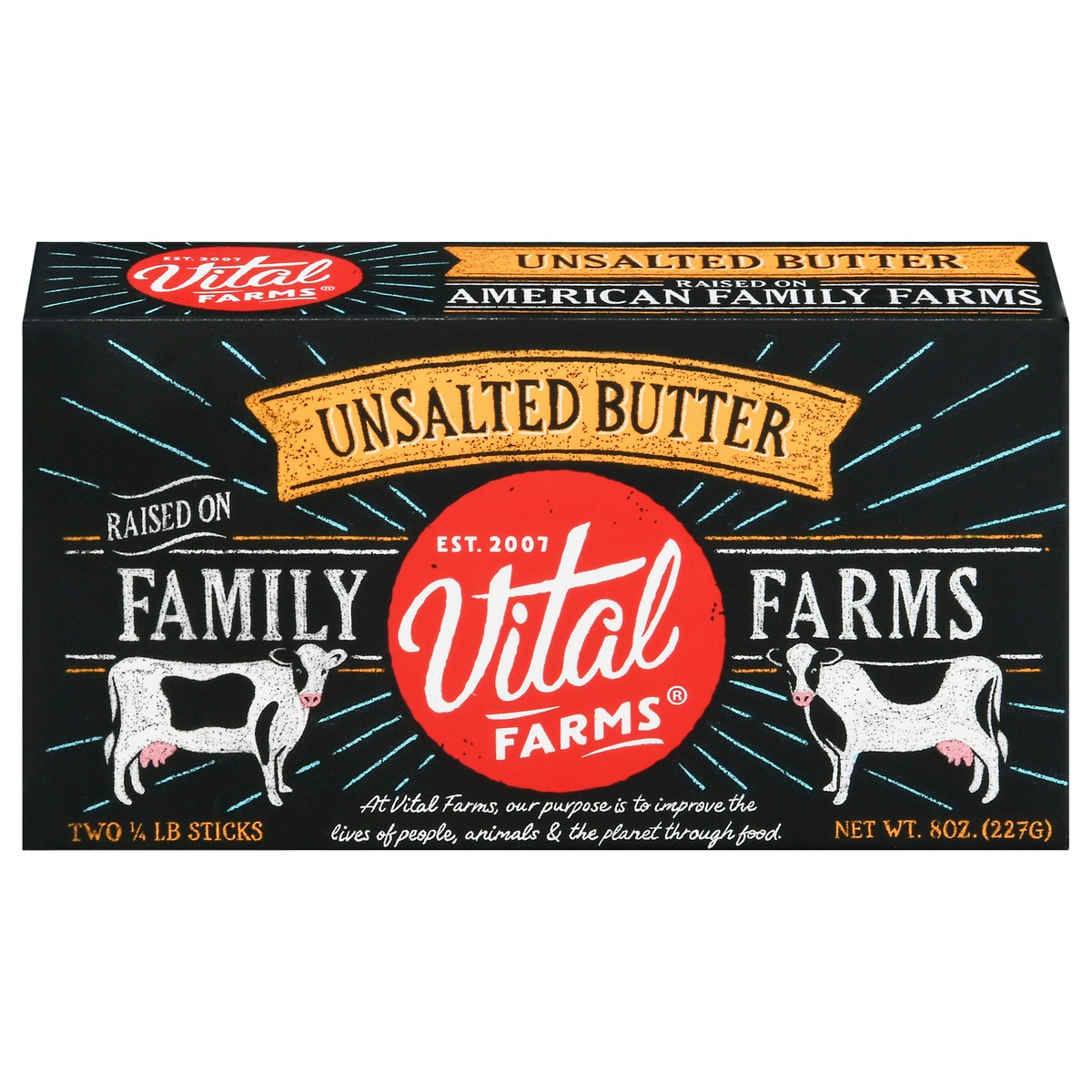 slide 1 of 17, Vital Farms Pasture Raised Unsalted Butter, 8 oz