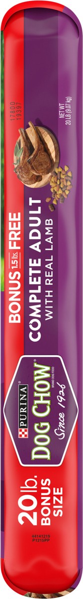 slide 7 of 9, Purina Dog Chow Complete Lamb Bonus Bag, 20 lb