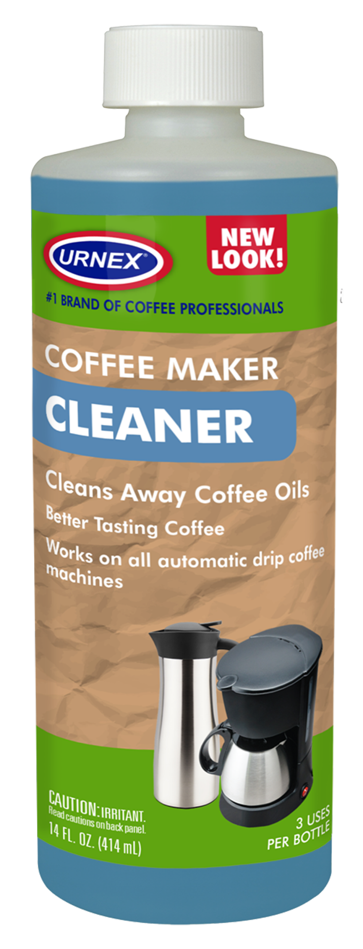 slide 1 of 5, Urnex Coffee Machine Cleaning Liquid, 14 oz