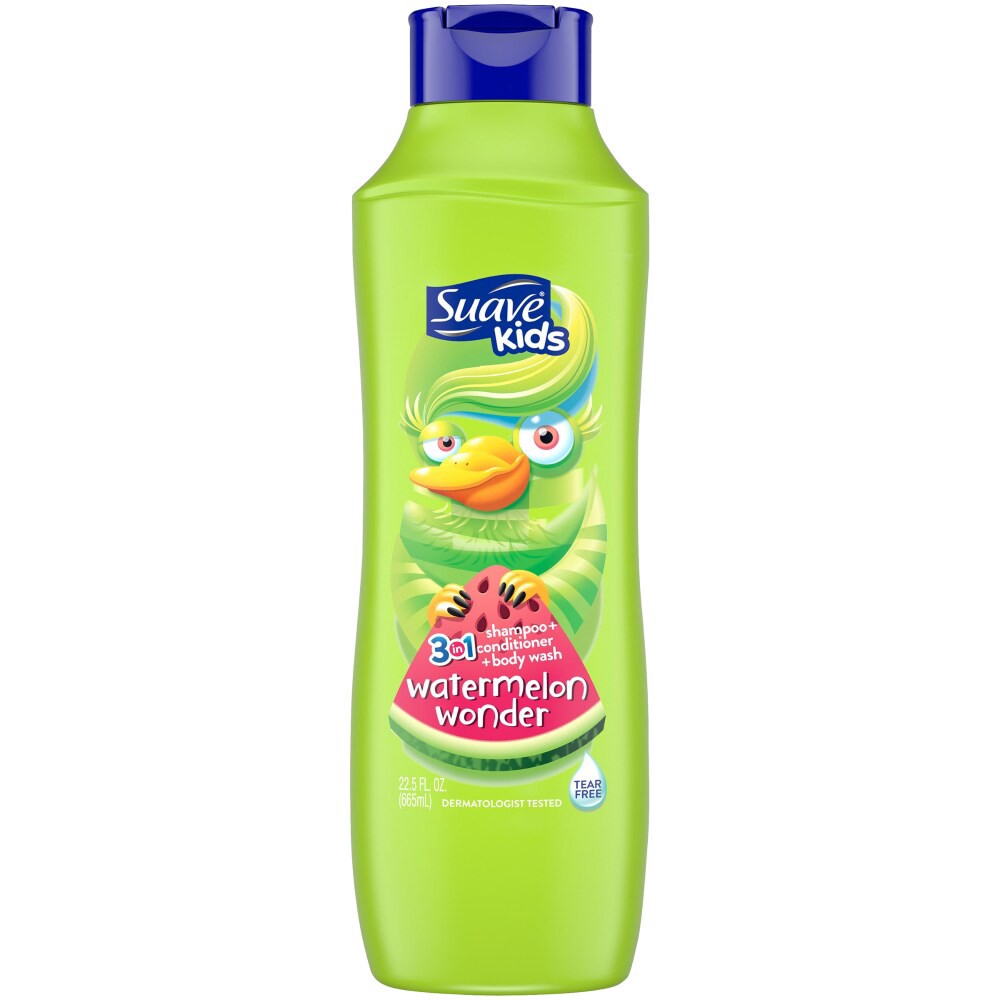 slide 1 of 6, Suave Kids Watermelon 3 in 1 Shampoo Conditioner And Body Wash, 22.5 oz