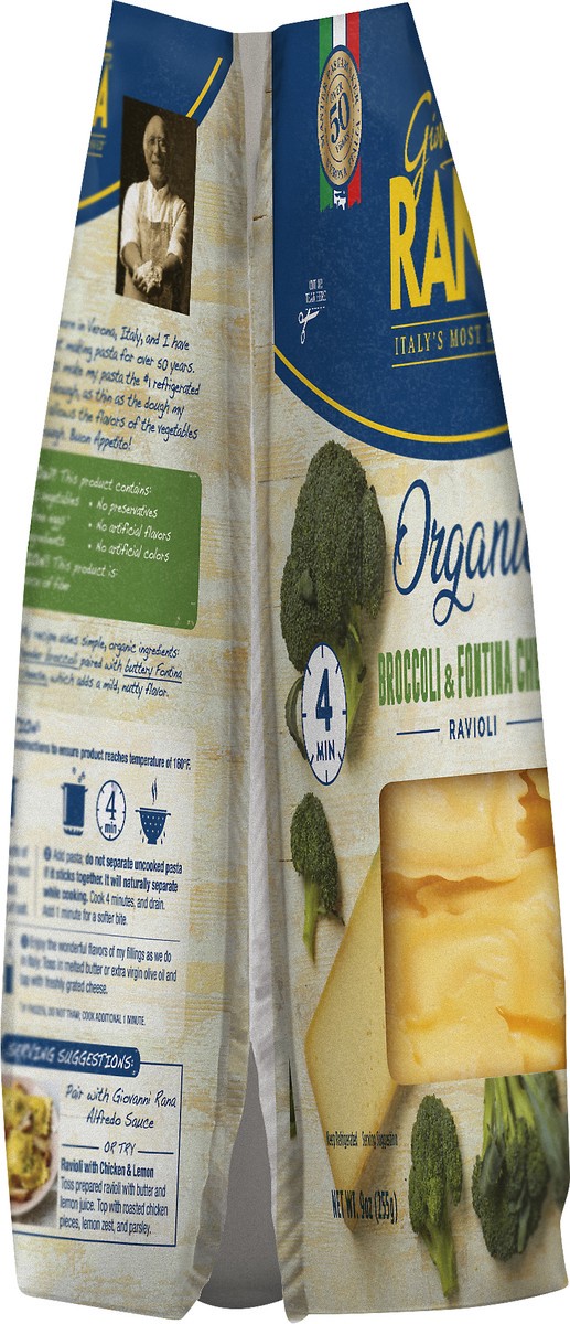 slide 3 of 9, Rana Organic Brcli&Fontina Ravioli, 9 oz