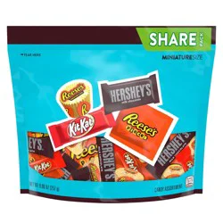 HERSHEY'S, KIT KAT and REESE'S Miniatures Assorted Flavored Candy Share Pack, 9.08 oz