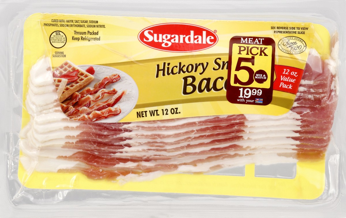 slide 1 of 9, Sugardale Bacon 12 oz, 12 oz