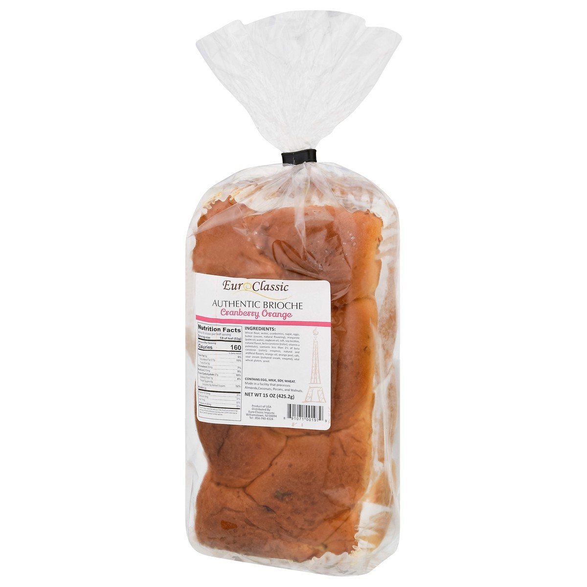 slide 14 of 15, Euro Classic Authentic Cranberry Orange Brioche 15 oz, 15 oz