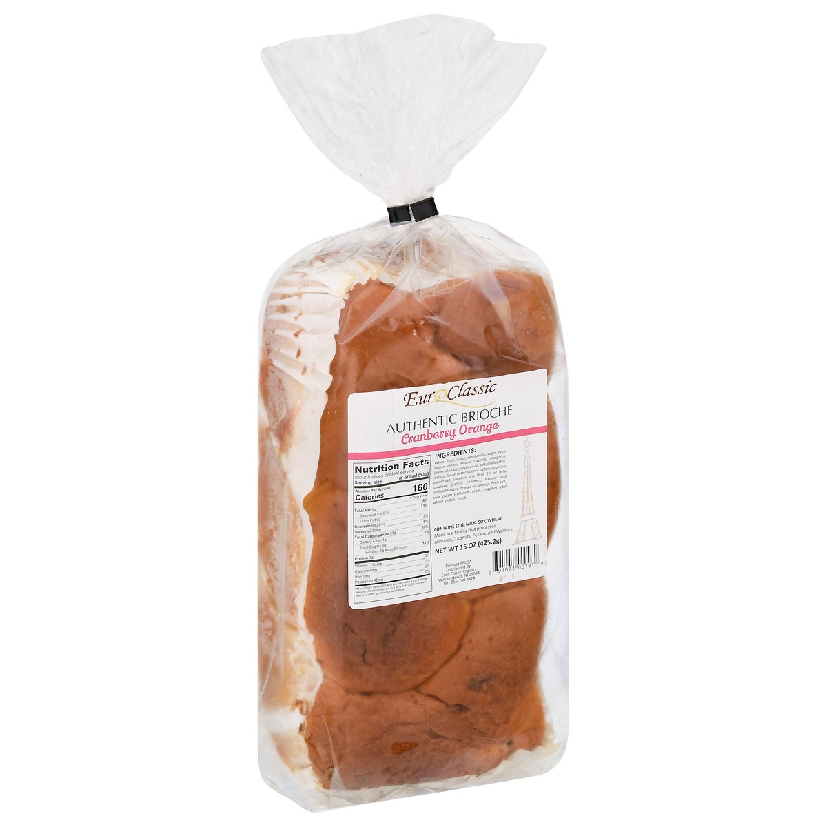 slide 9 of 15, Euro Classic Authentic Cranberry Orange Brioche 15 oz, 15 oz