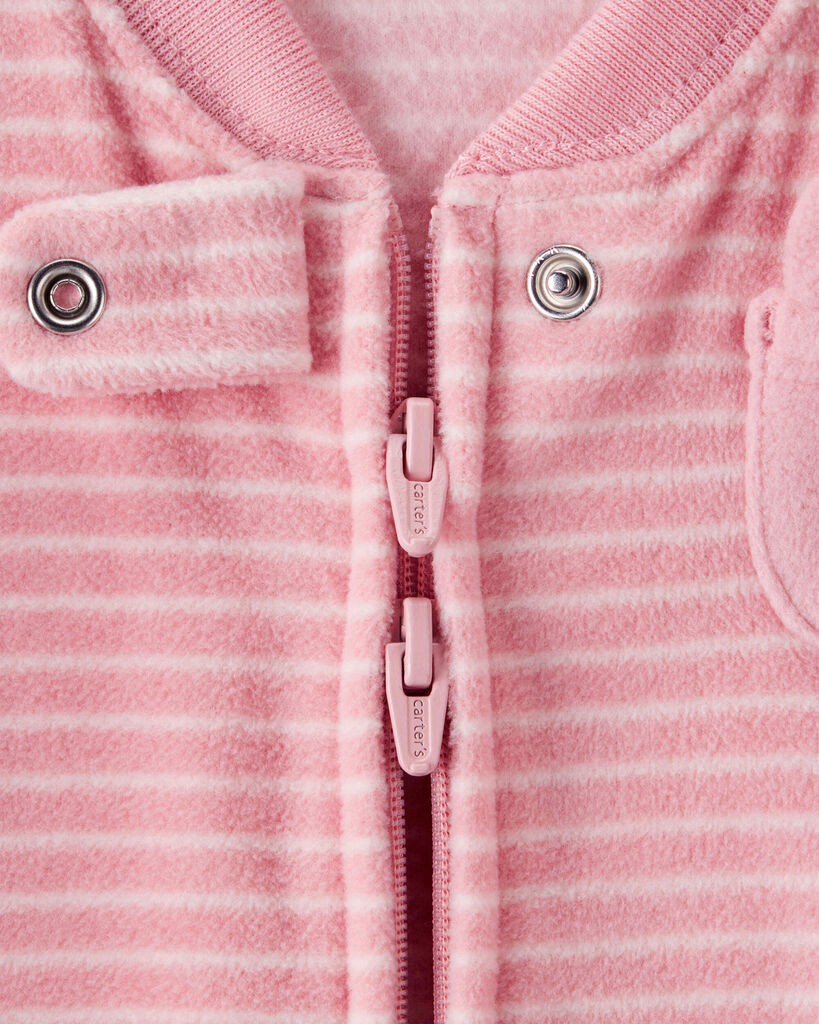 slide 3 of 3, Carter's Carters Baby Bunny Striped Long-Sleeve Wearable Blanket - Pink Pink 3-6M, 1 ct