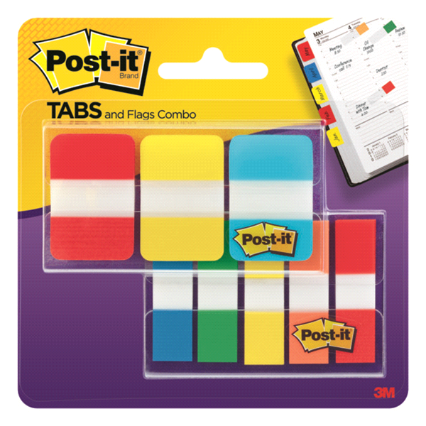 slide 1 of 1, Post-it Flags and Tabs Combo Pack, 1 ct