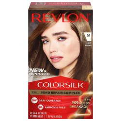 Revlon Colorsilk 51 Light Brown Vegan Keratin Permanent Hair Color - 1 Each