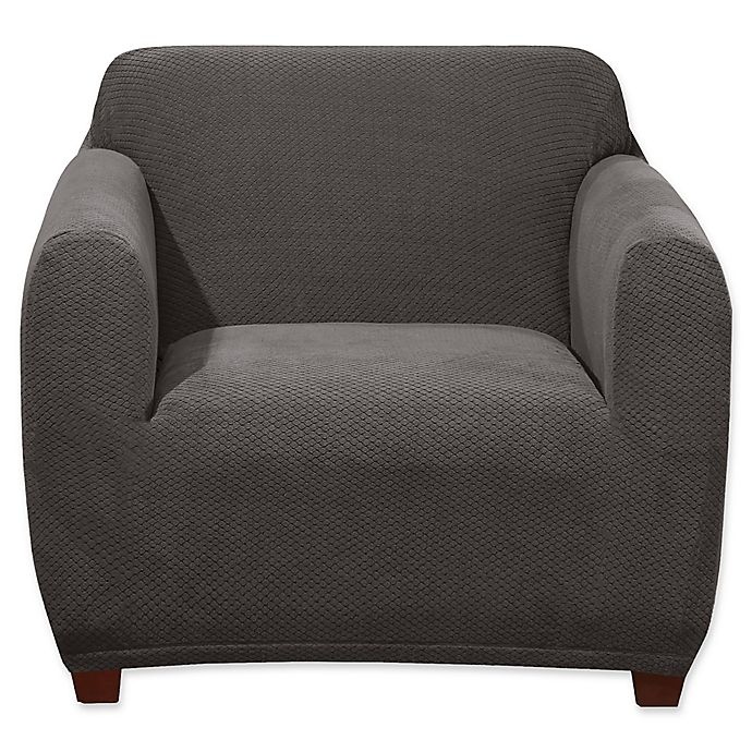 slide 1 of 1, SureFit Home Decor Stretch Hudson Chair Cover - Grey, 1 ct