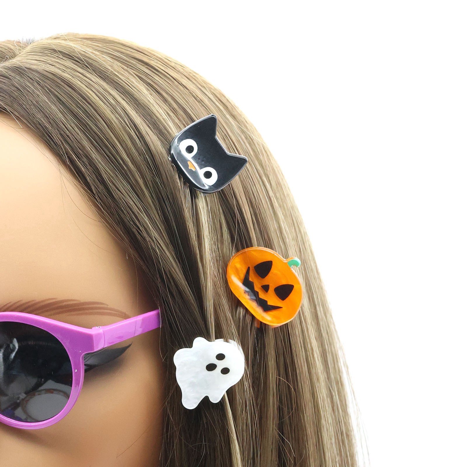 slide 2 of 4, Trick-Or-Treat Mini Hair Clips By Creatology, 5.12 in x 5.12 in x 1.1 in