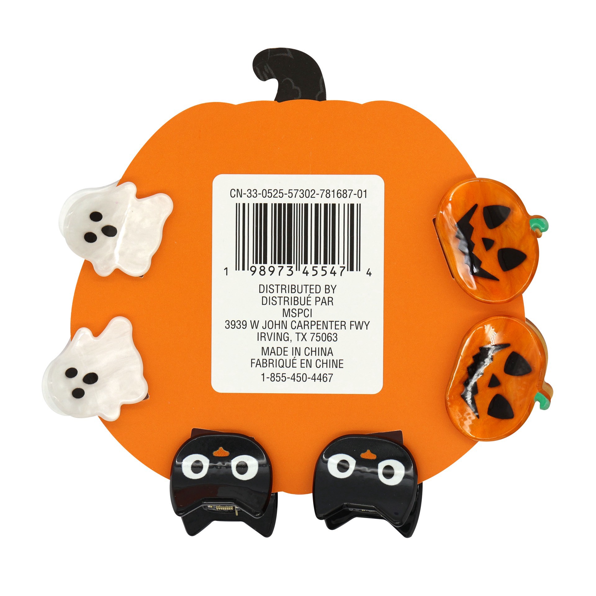 slide 3 of 4, Trick-Or-Treat Mini Hair Clips By Creatology, 5.12 in x 5.12 in x 1.1 in