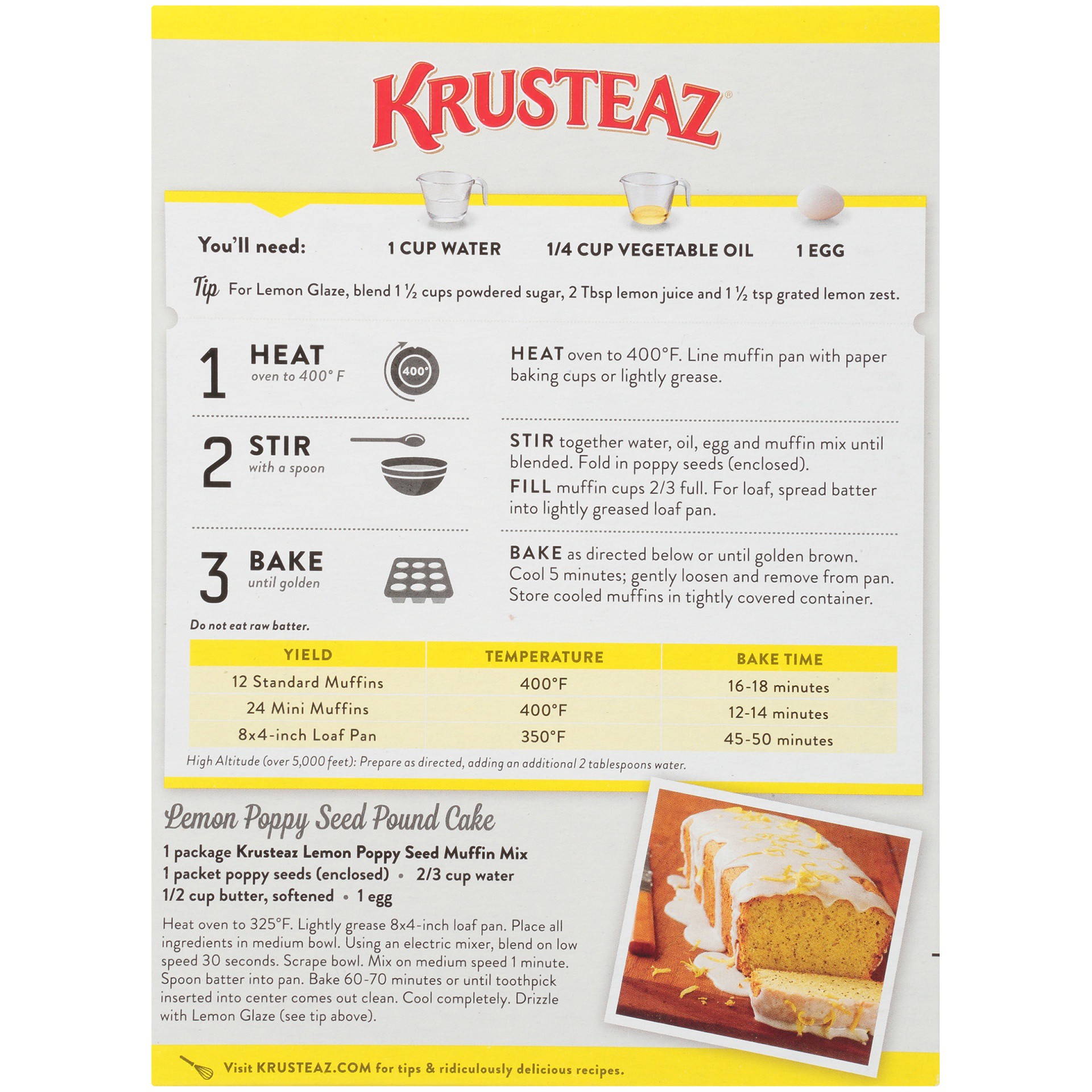 slide 6 of 8, Krusteaz Lemon Poppy Seed Supreme Muffin Mix, 17 oz