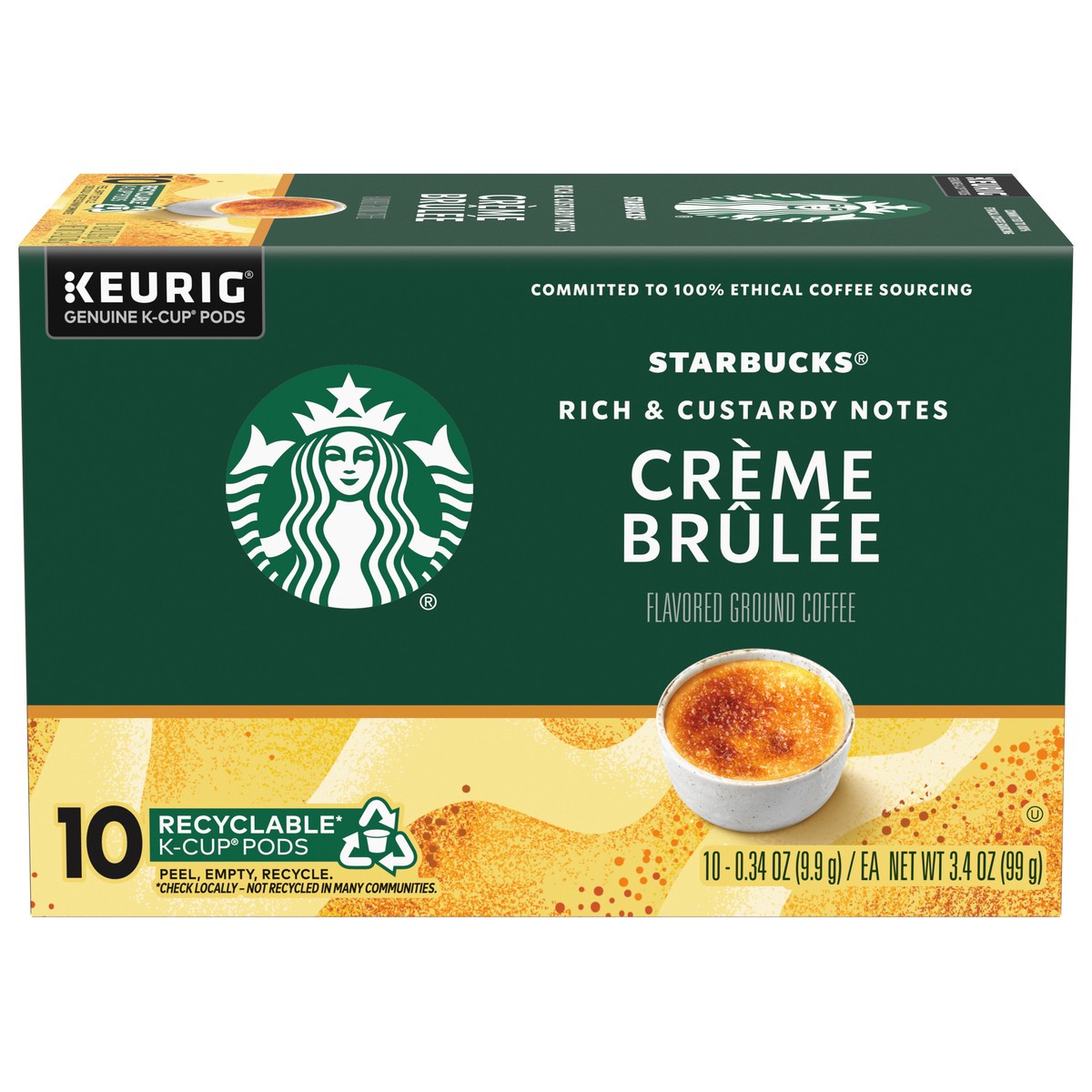 slide 1 of 5, Starbucks Ground Creme Brulee Flavored Coffee 10 K-Cup Pods, 10 ct