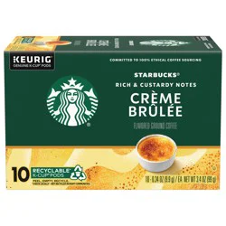 Starbucks Ground Creme Brulee Flavored Coffee 10 K-Cup Pods