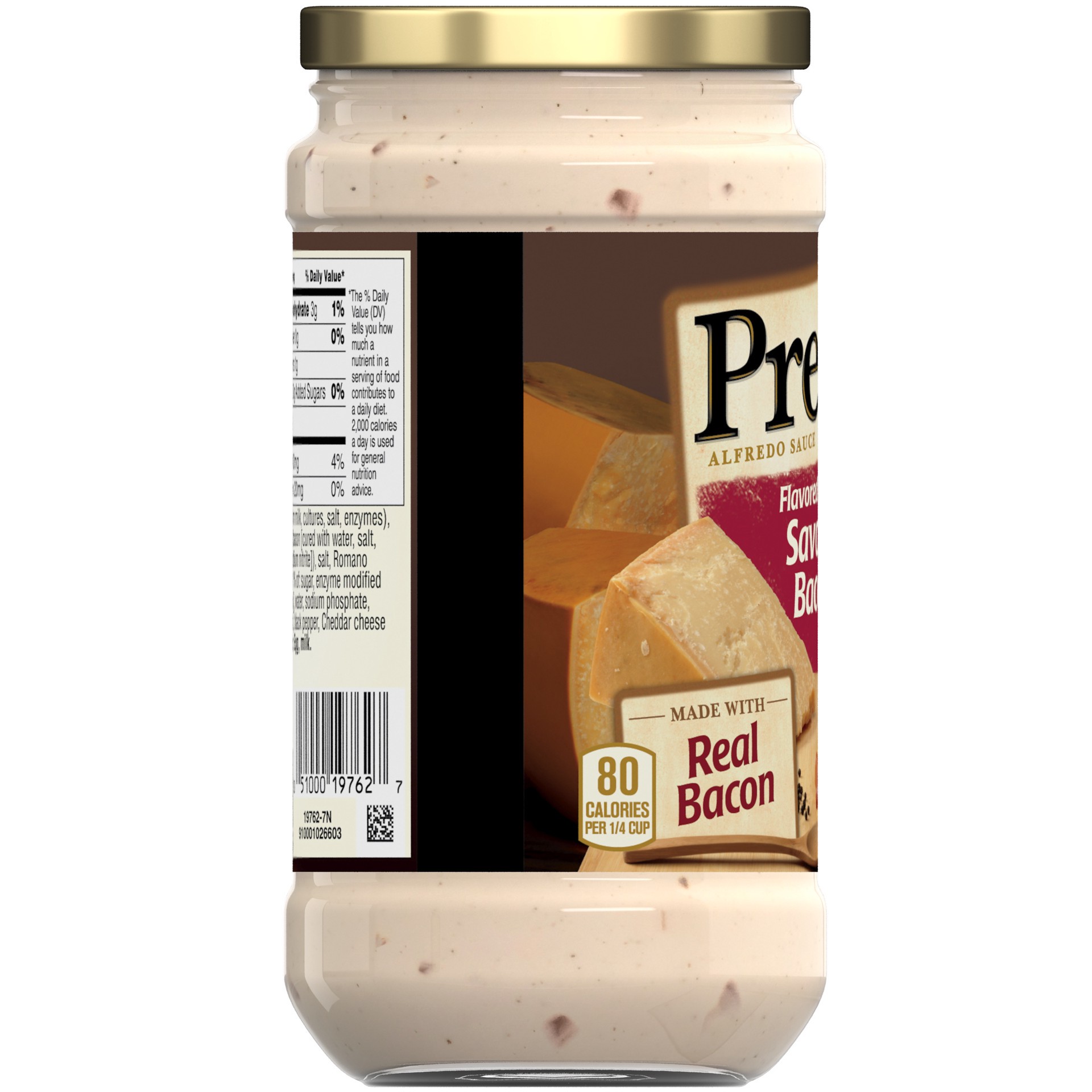 slide 5 of 5, Prego Flavored with Savory Bacon Alfredo Sauce, 14.5 oz., 14.5 oz