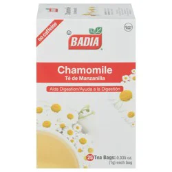 Badia Te De Manzanilla (Chamomile Tea Bags) - 25 ct