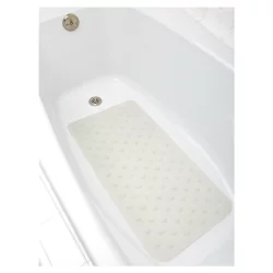 Zenna Home Premium Oversized Industrial Weight Rubber Bath Mat, White