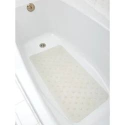 Zenna Home Premium Oversized Industrial Weight Rubber Bath Mat, White