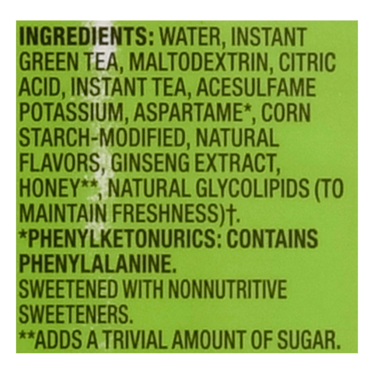 slide 11 of 13, Swiss Premium Diet Ginseng & Honey with other natural flavors. Green Tea - 1/2 gal, 1/2 gal