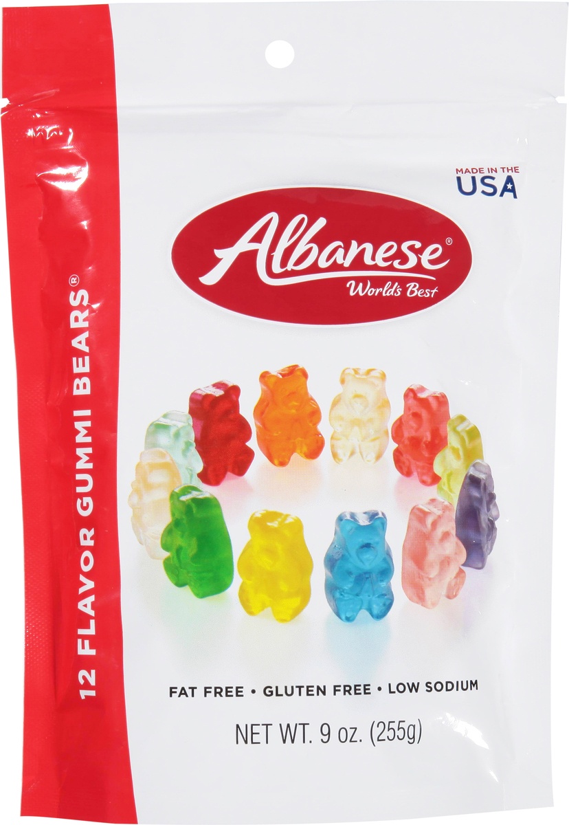 slide 9 of 11, Albanese World's Best 12 Flavor Gummi Bears, 9 oz