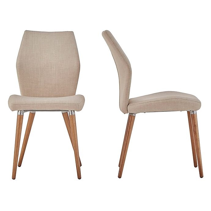 slide 2 of 4, iNSPIRE Q Soria Contoured Side Chair - Beige/Oak, 2 ct