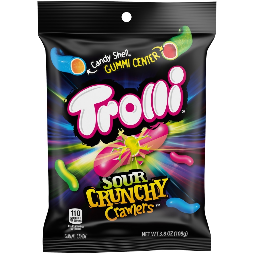 slide 1 of 1, Trolli Sour Crunchy Crawlers Gummi Candy, 3.8 oz