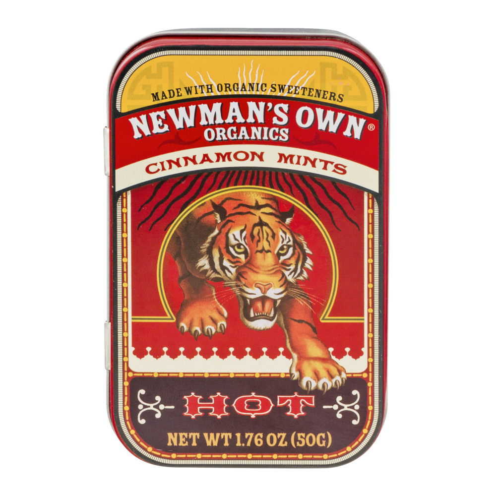 slide 1 of 1, Newman's Own Organics Hot Cinnamon Mints, 1.76 oz