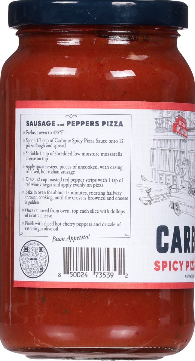 slide 2 of 14, Carbone Spicy Pizza Sauce - 14 oz, 14 oz