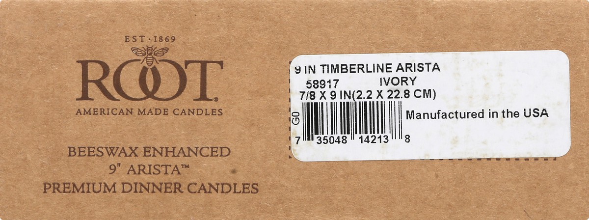 slide 7 of 8, Root 9 Inch Timberline Arista Ivory Candles 1 ea, 1 ct
