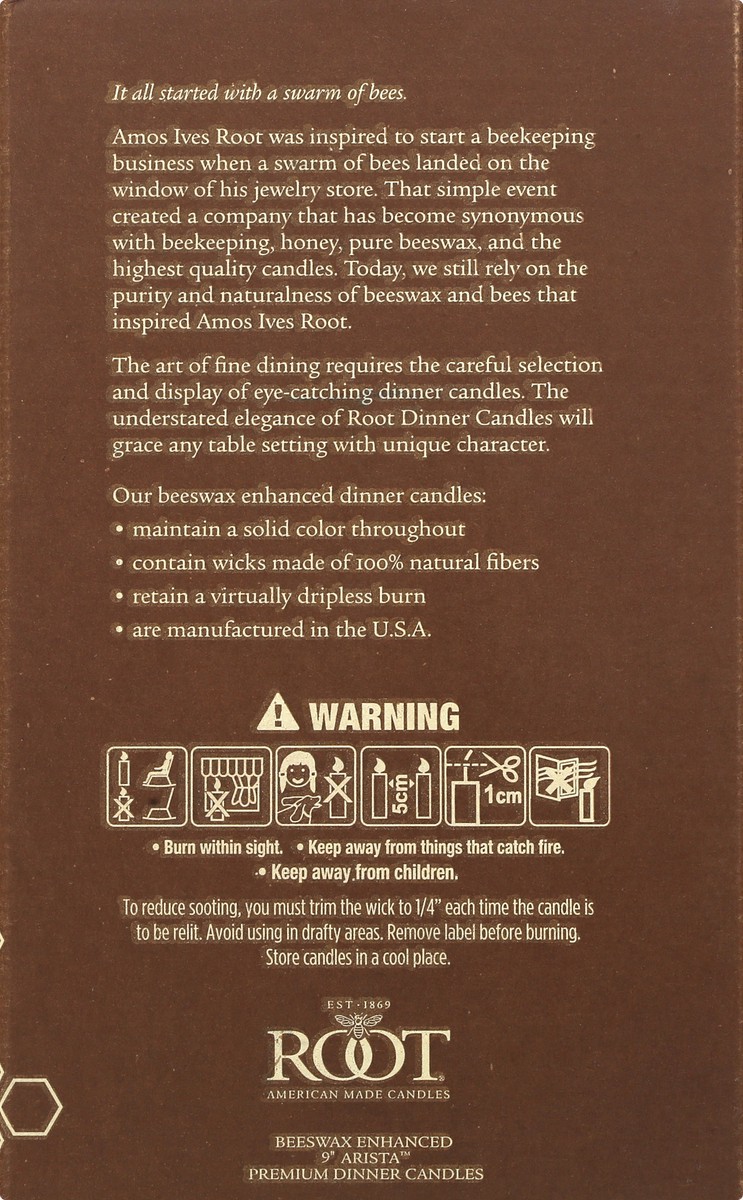 slide 3 of 8, Root 9 Inch Timberline Arista Ivory Candles 1 ea, 1 ct