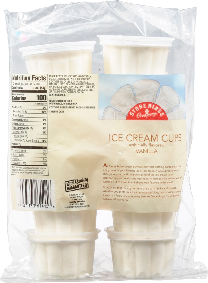 slide 7 of 9, Creamery Stone Ridge Vanilla Ice Cream Cups 12 - 3 fl oz Each, 12 ct