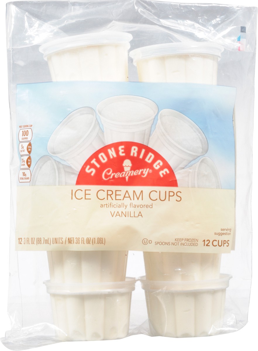 slide 6 of 9, Creamery Stone Ridge Vanilla Ice Cream Cups 12 - 3 fl oz Each, 12 ct