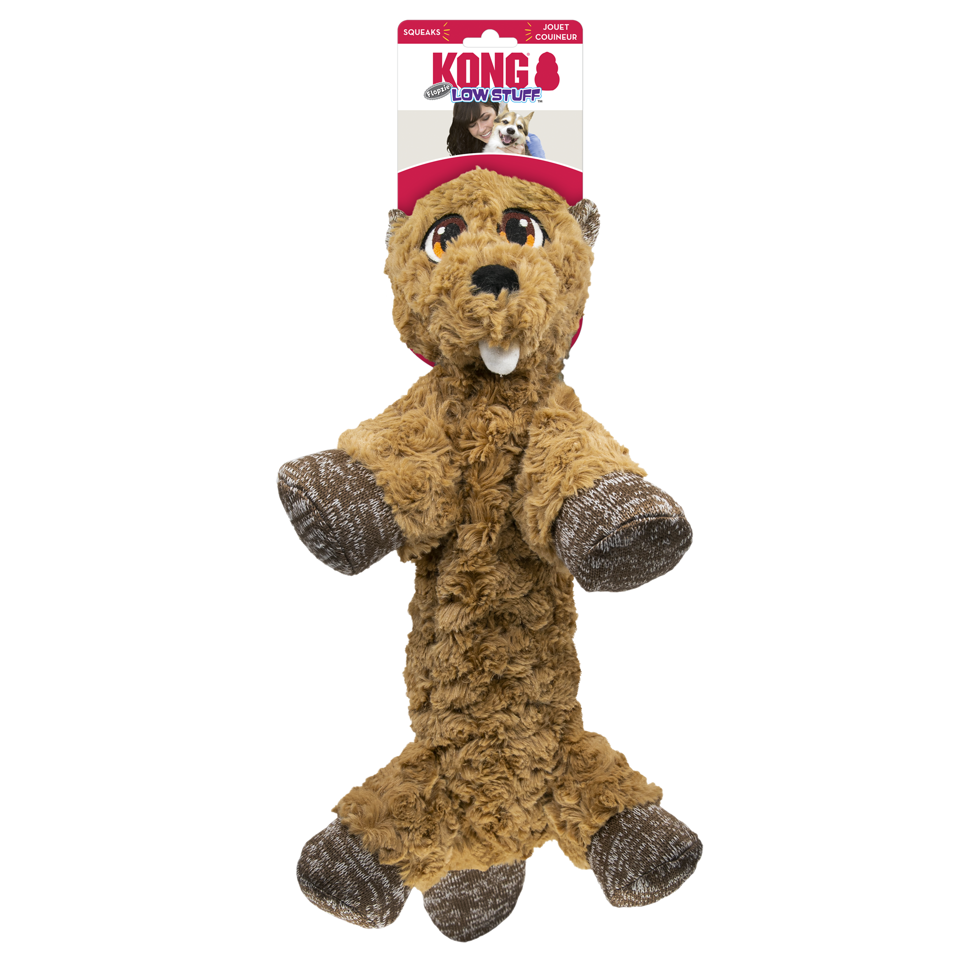 slide 4 of 4, KONG Low Stuff Beaver Med, 1 ct