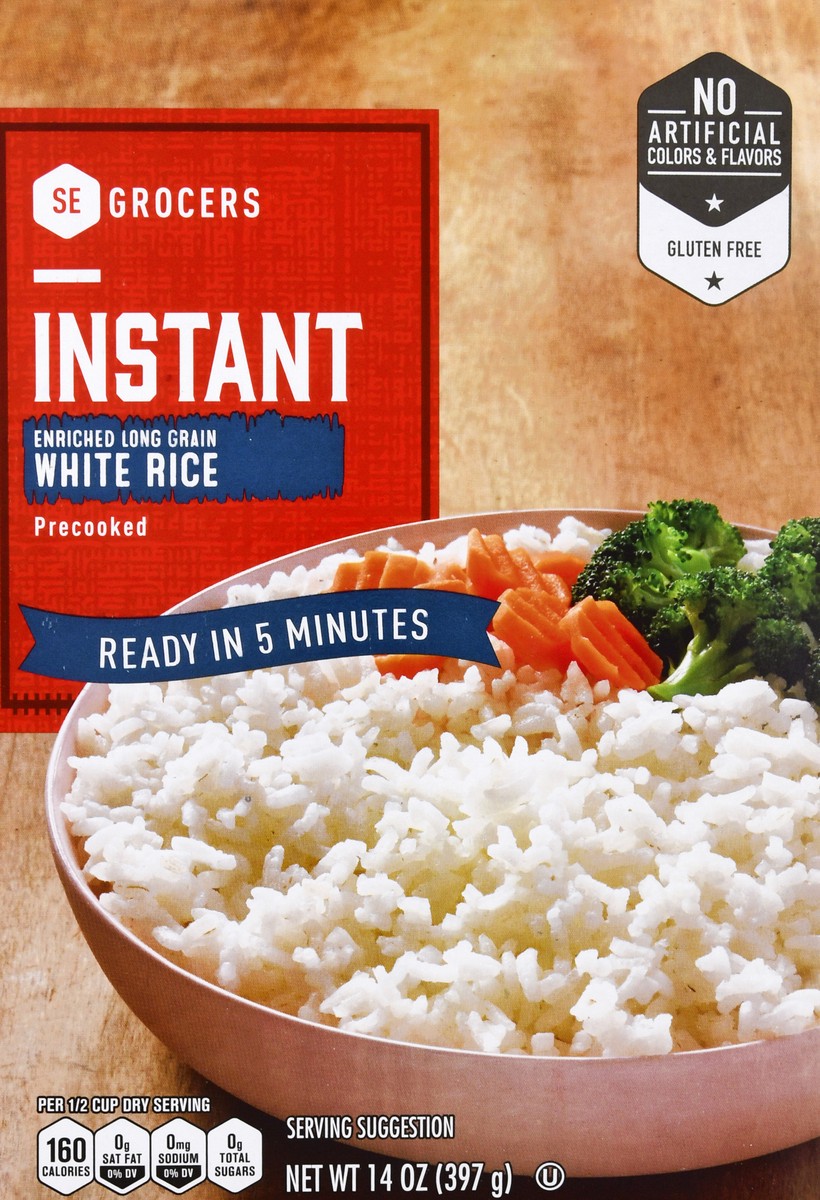 slide 1 of 11, SE Grocers Instant Rice, 14 oz