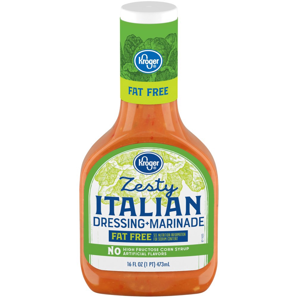slide 3 of 3, Kroger Fat Free Zesty Italian Dressing, 16 fl oz
