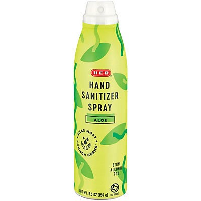 slide 1 of 1, H-E-B Aloe Hand Sanitizer Spray, 5.5 oz