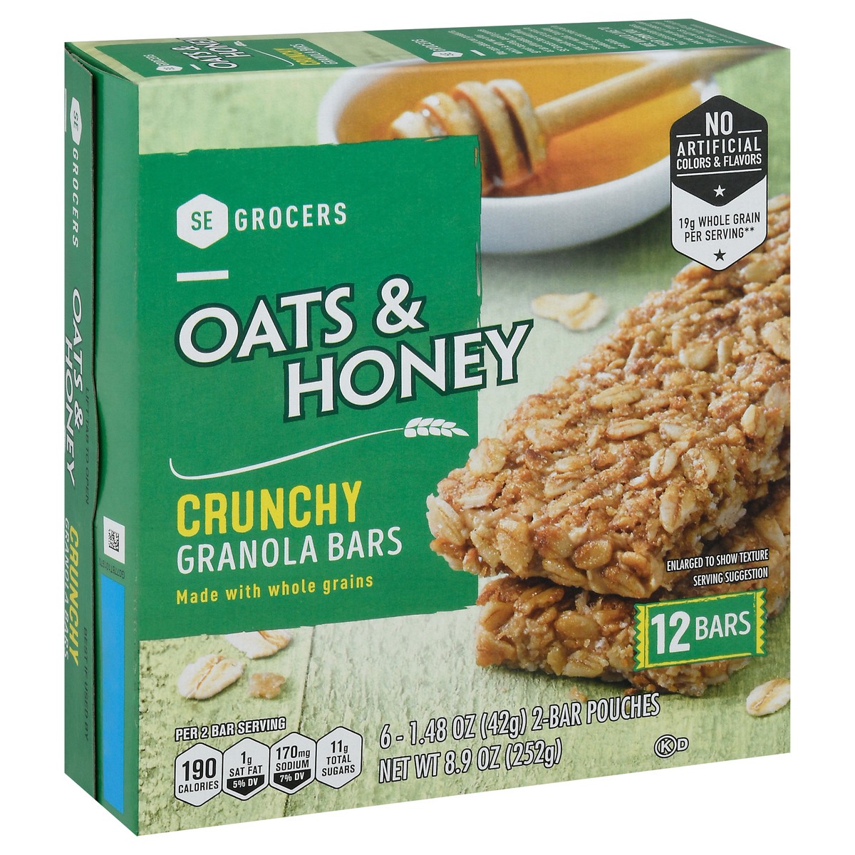 slide 2 of 4, SE Grocers Oat/Hny Gran Bar, 8.9 oz