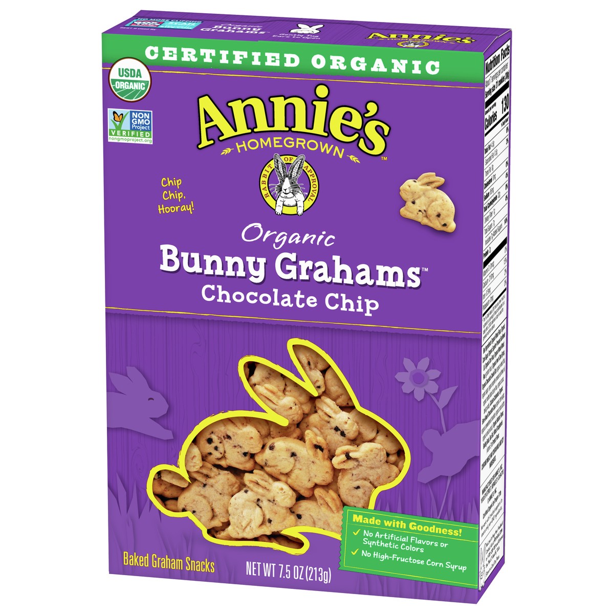 slide 13 of 14, Annie's Organic Bunny Grahams Snacks, Chocolate Chip, 7.5 oz, 7.5 oz