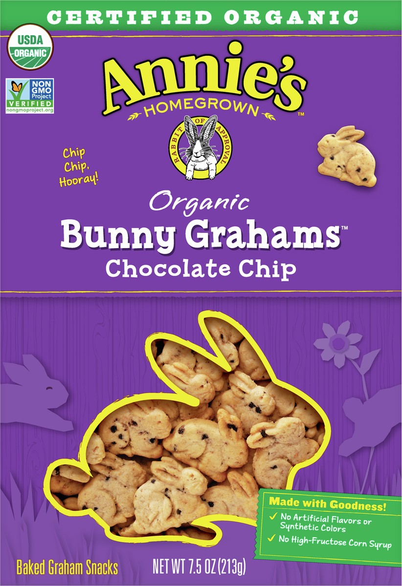 slide 7 of 14, Annie's Organic Bunny Grahams Snacks, Chocolate Chip, 7.5 oz, 7.5 oz