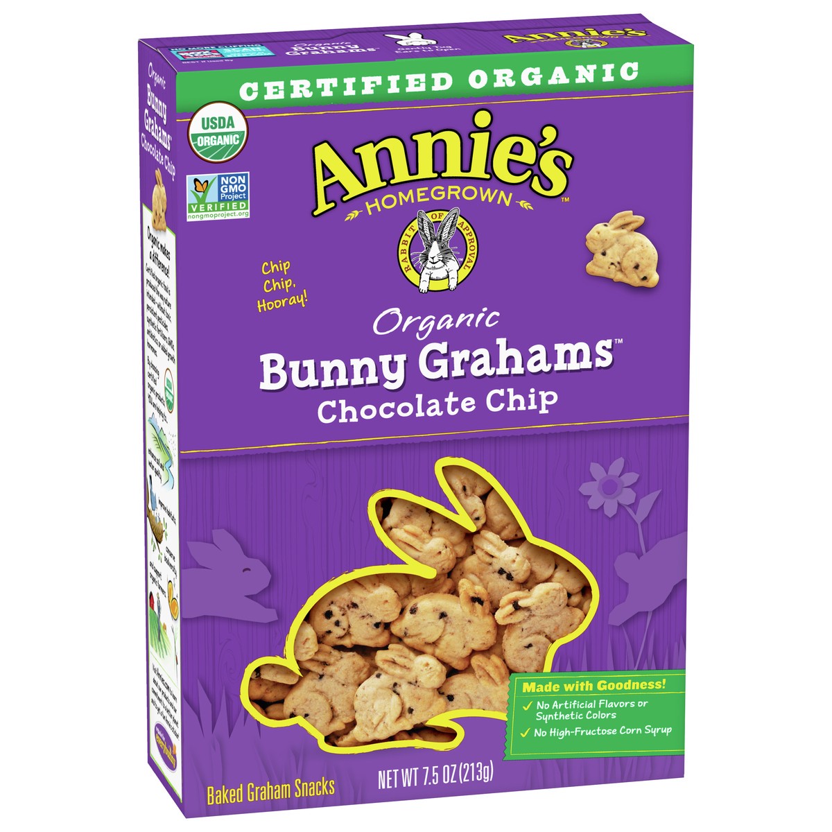 slide 14 of 14, Annie's Organic Bunny Grahams Snacks, Chocolate Chip, 7.5 oz, 7.5 oz