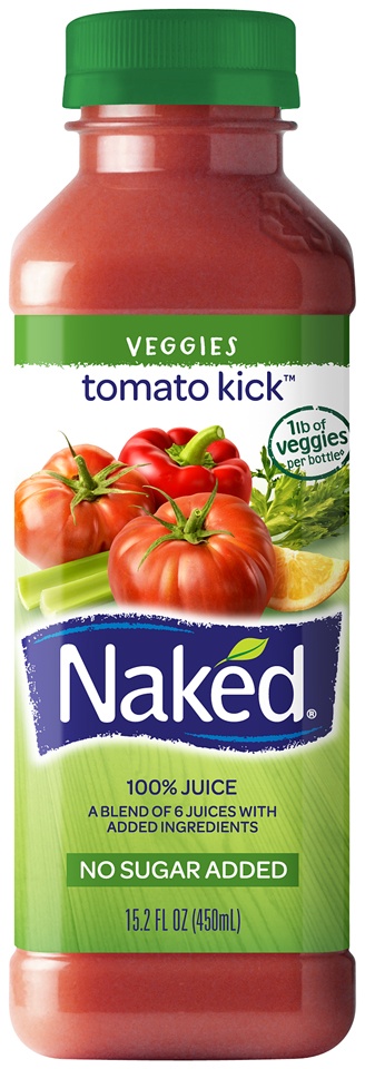 slide 1 of 4, Naked Tomato Kick 100% Juice, 15 oz