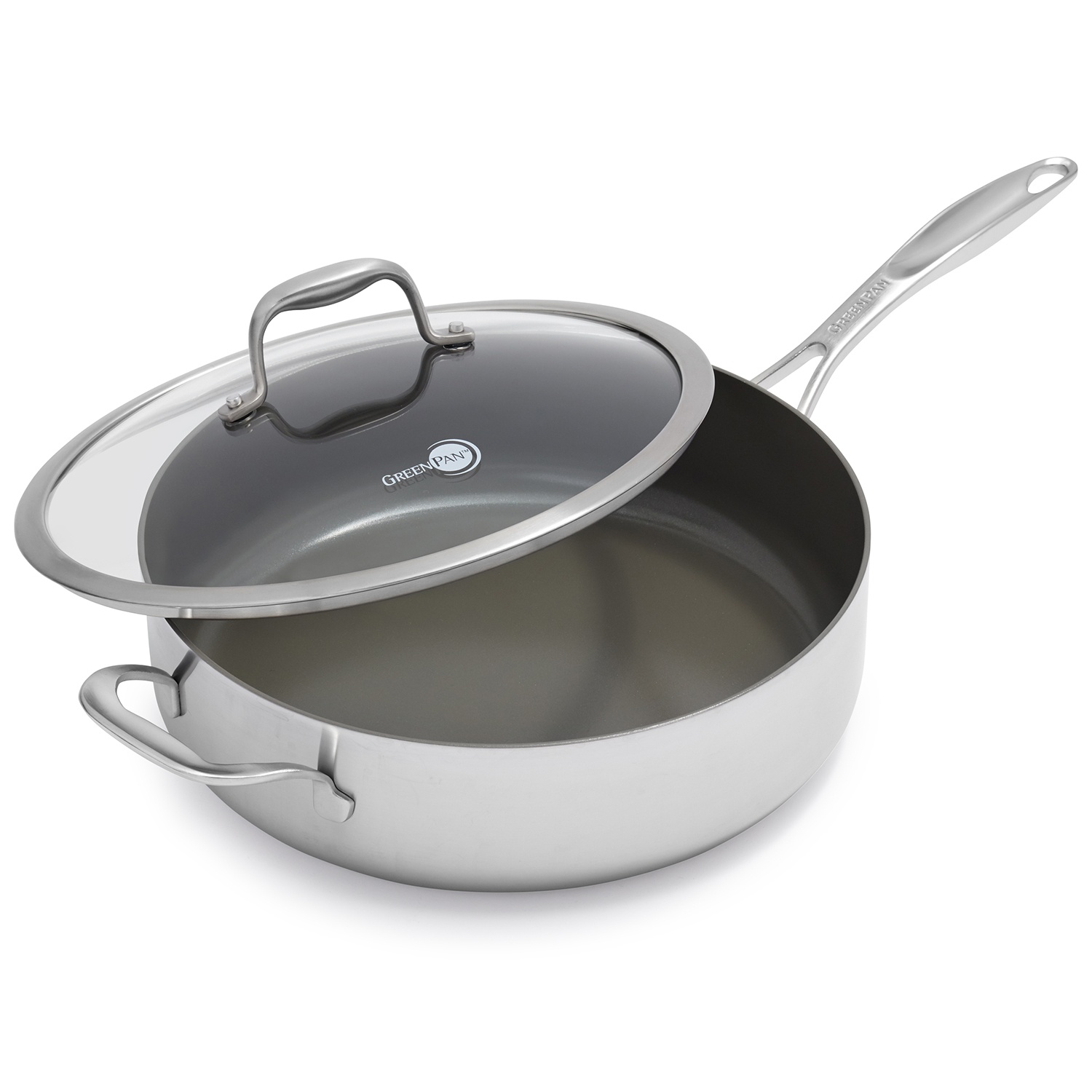 slide 1 of 1, GreenPan Diamond + Evershine Saut Pan, 5 qt