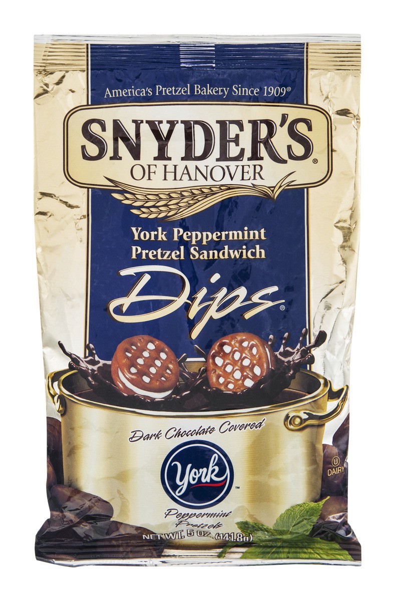 slide 1 of 9, Snyder's of Hanover York Peppermint Pretzel Sandwich Dips, 5 oz