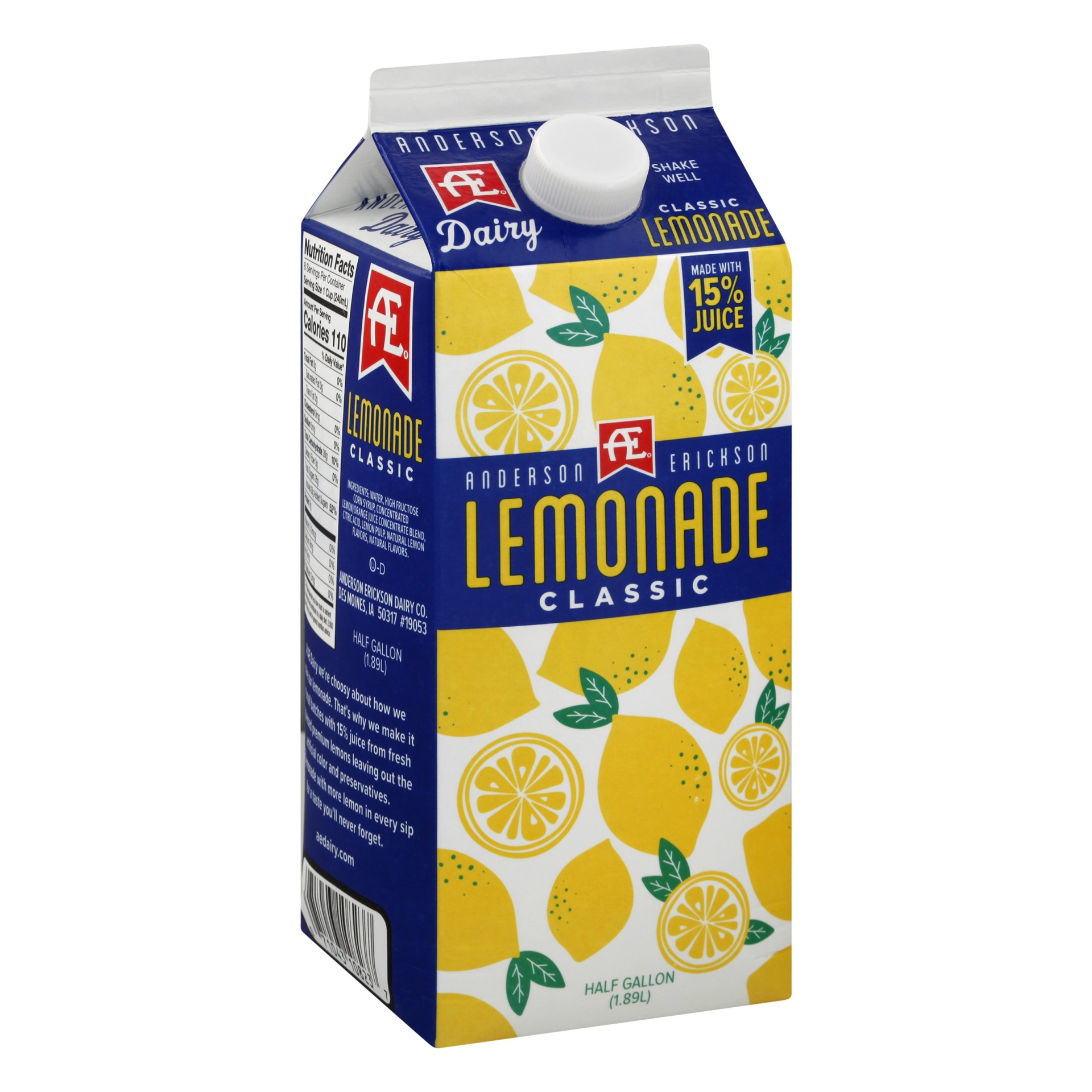 slide 1 of 1, AE Dairy Lemonade, 64 fl oz