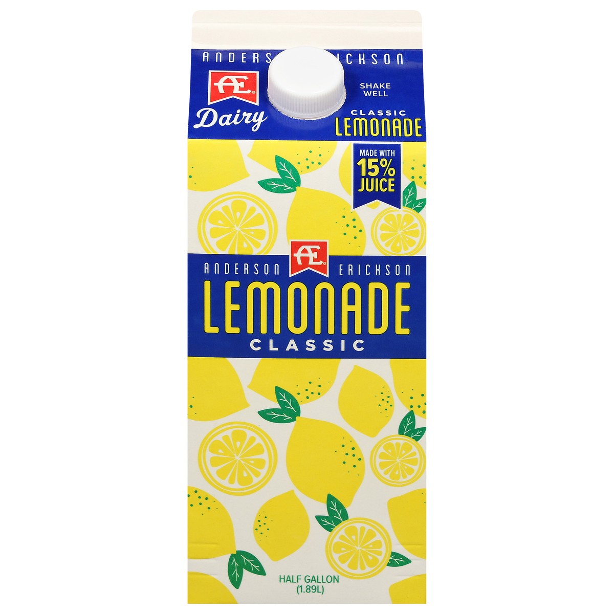 slide 1 of 9, Anderson Erickson Dairy Classic Lemonade - 1/2 gal, 64 fl oz