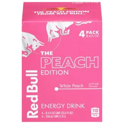 Red Bull The Peach Edition White Peach Energy Drink 4 - 8.4 fl oz Cans
