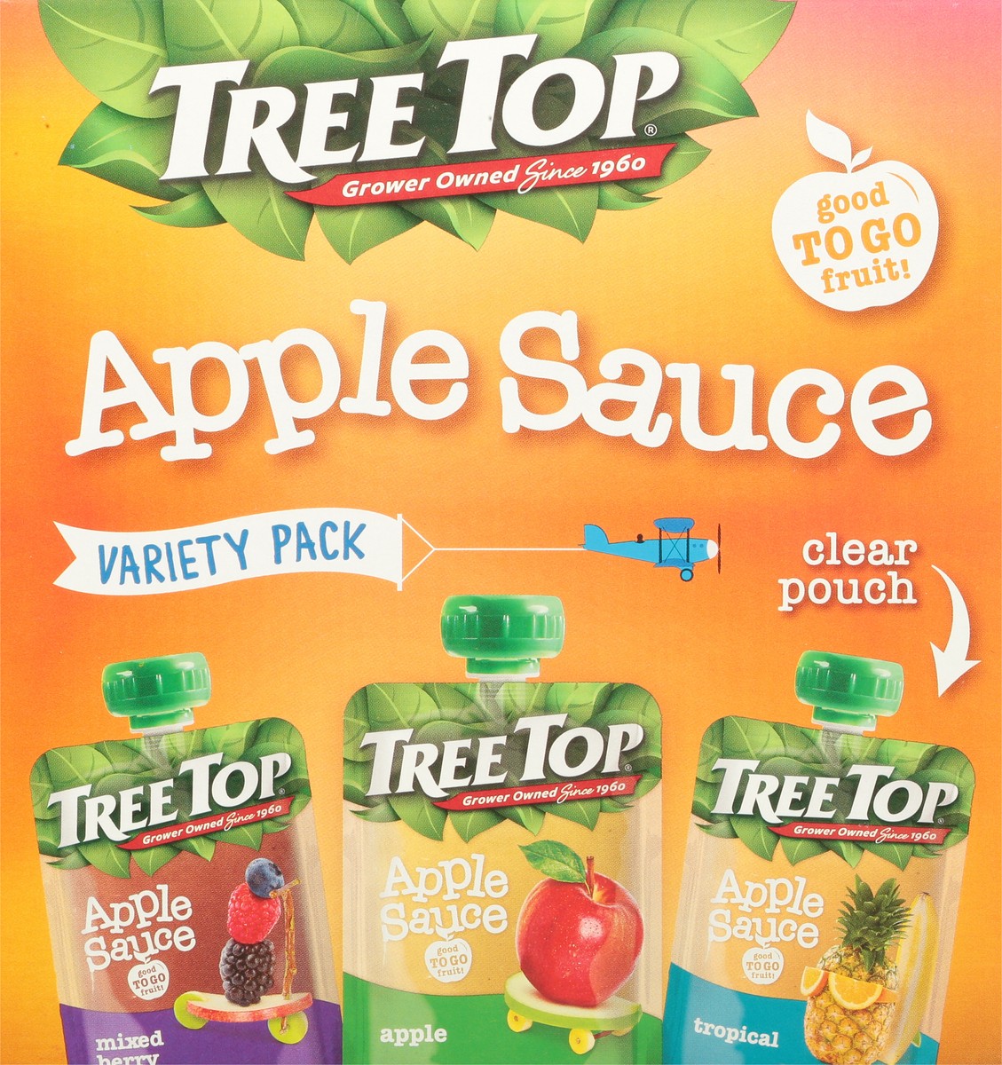 slide 3 of 9, Tree Top Apple/Tropical/Strawberry Apple Sauce Variety Pack 20 - 3.2 oz Pouches, 20 ct