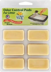 Citrus Magic Pet Odor Control "Paws" For Litter Ocean Breeze 6 ct